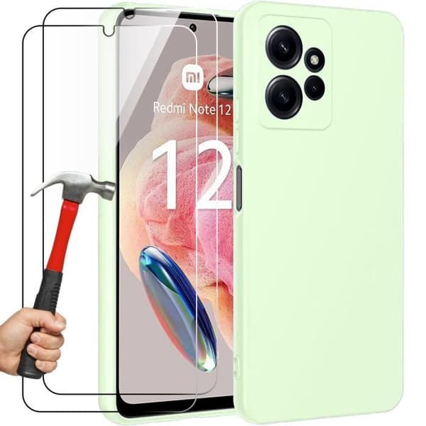 Coque - Xiaomi - Redmi Note 12 4G - Silikon Stöttålig - Matt Grön - Slim Grön
