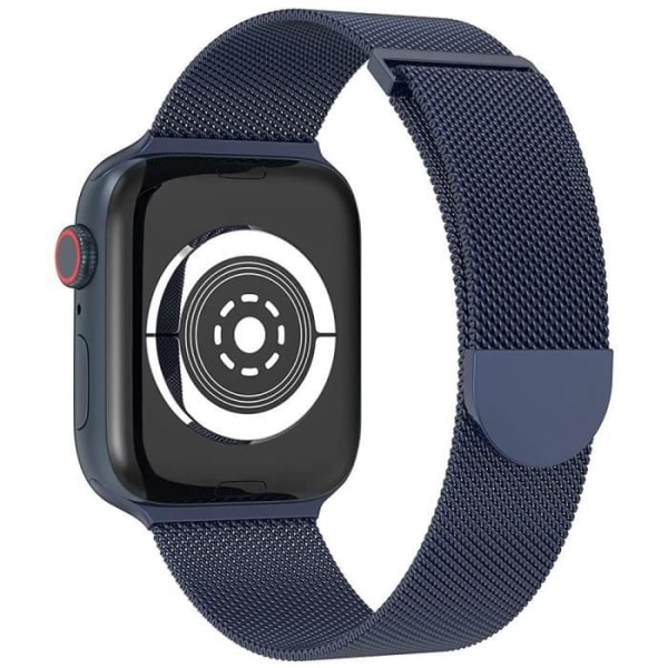 Rem för Apple Watch 38mm-40mm-41mm Series 9 8 SE 7 6 5 4 3 2 1 - Milanese Metal Rostfritt stål - Marinblå marinblå