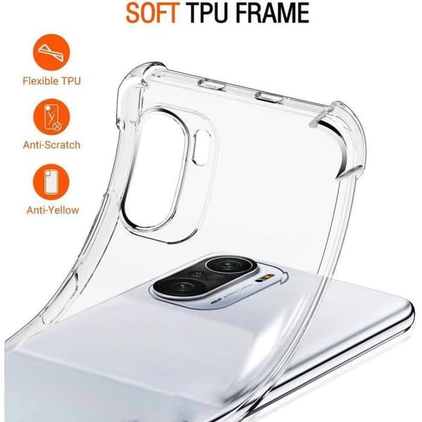 Skyddsskal - E.F.CONNECTION - Redmi K40 - Flexibelt - Transparent - Silikon Transparent