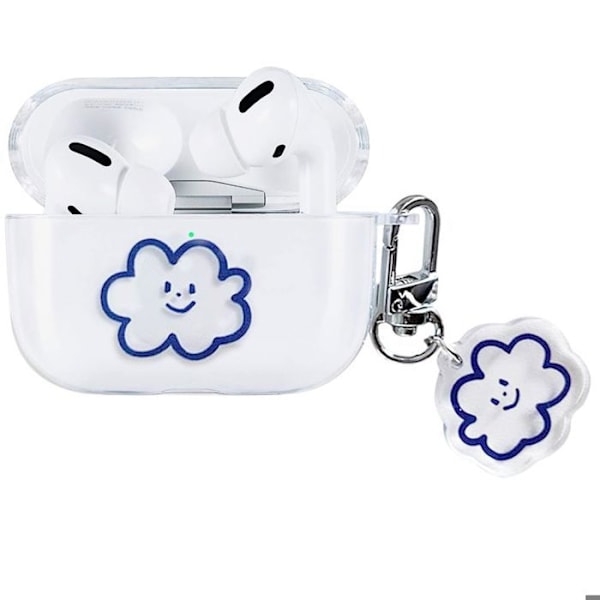 Coque för AirPods Pro 2 (2022/2023) Stötsäker Ridskydd Hård med Ögla - Transparent Molnmönster Transparent