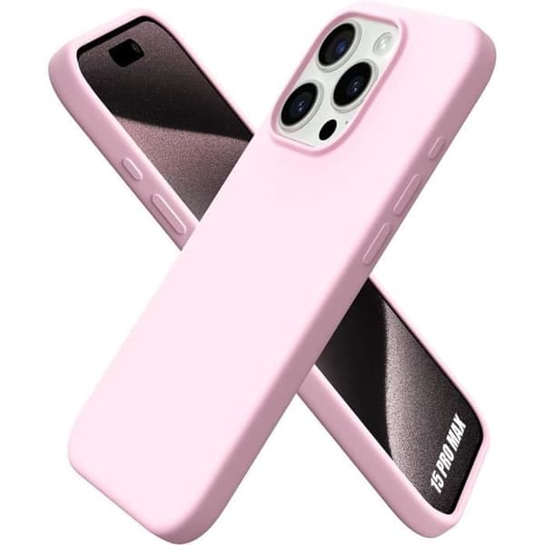 Coque - E.F.CONNECTION - för iPhone 15 Pro Max - Ultra Slim - Antiglida - Flexibel Rosa