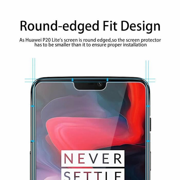 OnePlus 6 härdat glas, [3-pack] 9H härdat glas skärmskydd för OnePlus 6 (6.28)