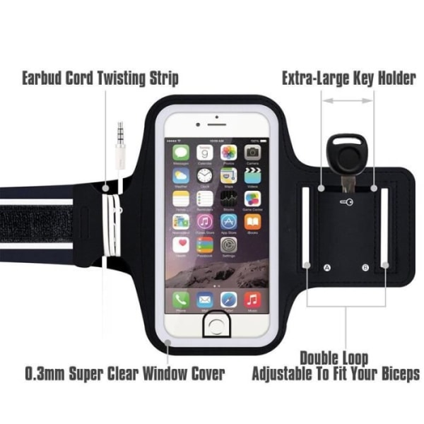 Liten storlek (svart) - Sport Running Armband Bag Case Cover Running Armband för iPhone 1