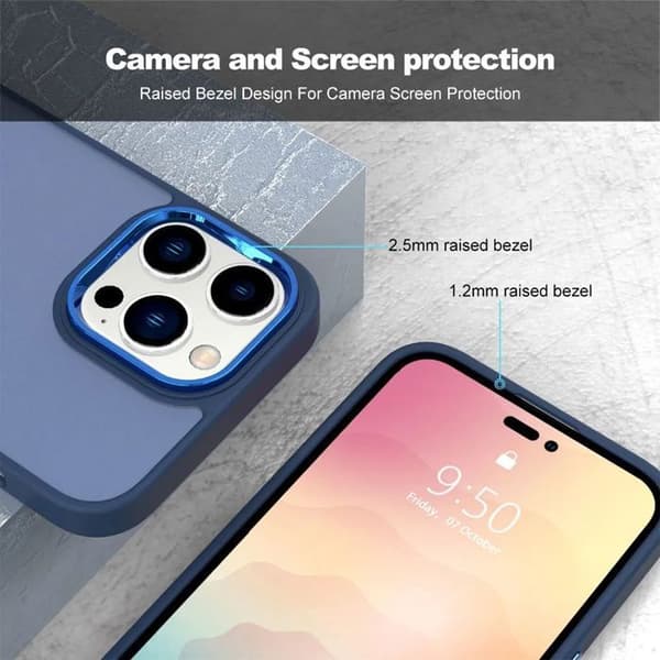 Skyddsskal - E.F.CONNECTION - för Xiaomi Redmi 15C 4G/5G - Stötresistent - Mörkblå marinblå