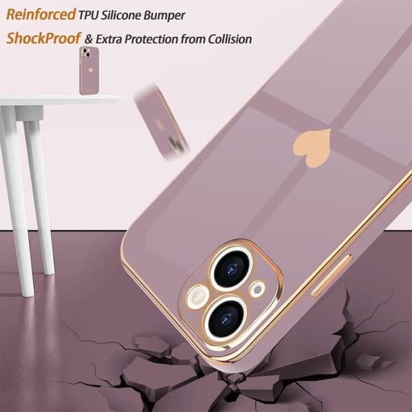Coque - E.F.CONNECTION - för iPhone 14 - Flytande silikon - Stötabsorberande skydd - Lila Lila