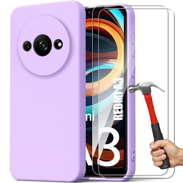 Coque - Xiaomi - Redmi A3 - Silikon TPU - Ultra tunn - Matt Lila - Repellerande mot repor Lila