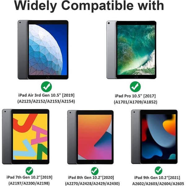 Coque + Härdat Glas - E.F.Connection - för iPad 10,2" - Stöttålig - Stöd - Röda Hjärta vit röd