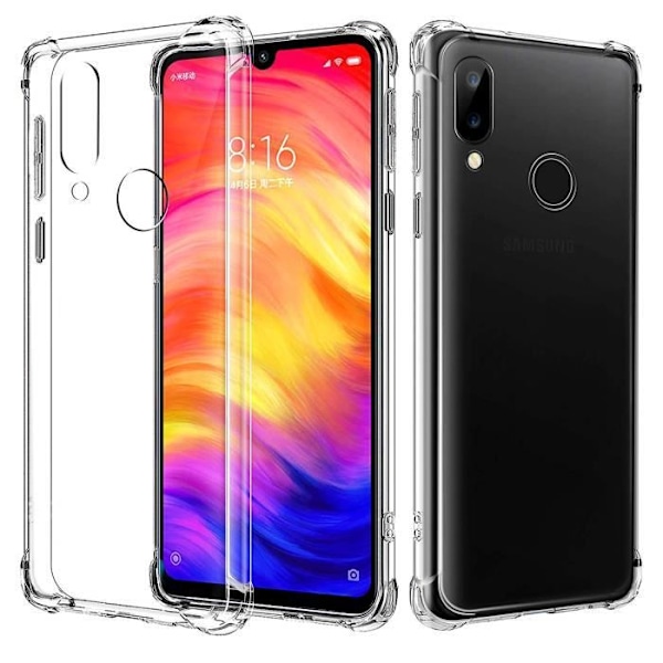 Telefonfodral - RKINC - Redmi Note 7/7 Pro - Mjuk TPU - Transparent - Förstärkt skydd Claire
