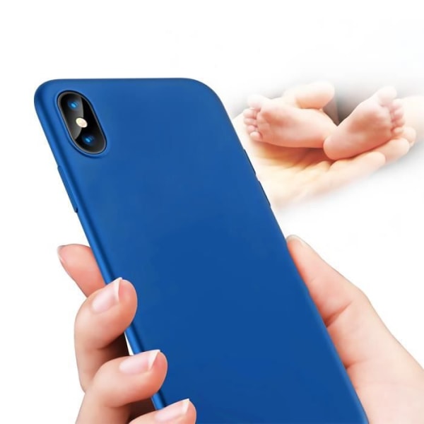 Coque - Apple - iPhone X - Stötålig - Silikon - Matt Finish - Mjuk Blå