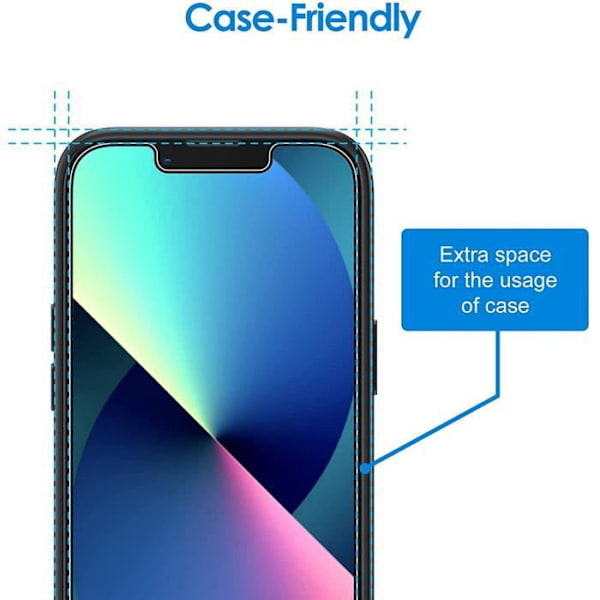 E.F.Connection - 4 st Anti Spy Tempered Glass Case för iPhone 13 (6.1") Svart