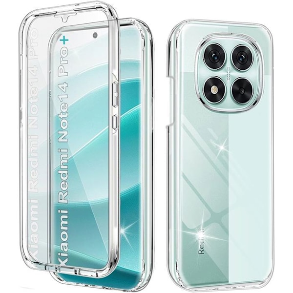 Mobilskal för Xiaomi Redmi Note 14 Pro Plus 5G - Heltäckande Transparent Skydd - E.F.Connection® Transparent
