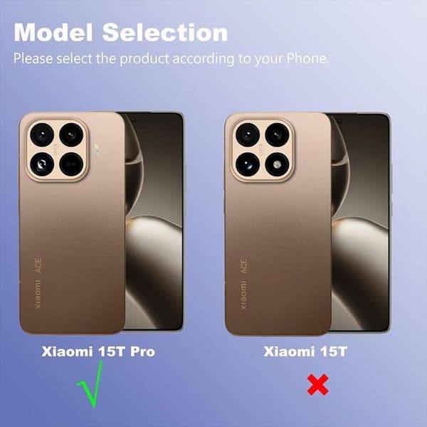 Skyddshölje - E.F.Connection - Xiaomi 15T Pro - Stötsäker - Repstålig - Transparent silikon Transparent