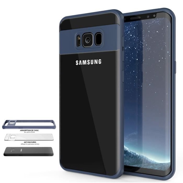 Skyddsskal - E.F.CONNECTION - Samsung Galaxy S8 - Silikon - Stötsäkert - Matt Lyx marinblå