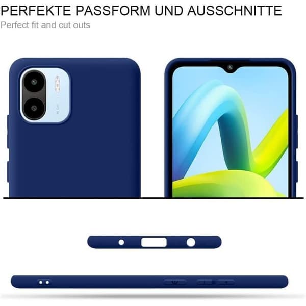 Skyddshölje - Xiaomi - Redmi A1/A2 - Mjukt - Rep-resistent - Matt effekt marinblå