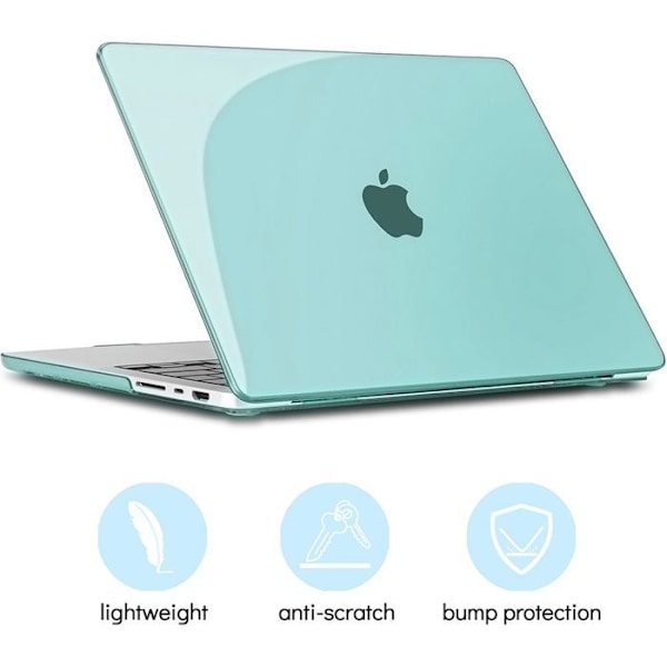 Skyddsskal för MacBook Pro 16 Tum M4 M3 M2 M1 Pro/Max 2024 2023 2021, Hårdskydd med Ventilationsspringa - Grön Grön