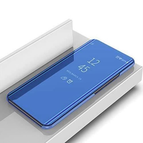 Fodral med flik - MISSTARS® - Xiaomi Redmi Note 9s - 9 Pro - 9 Pro Max - Spegeleffekt - Blå Blå