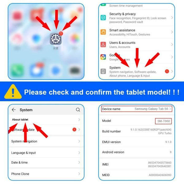 Skal - Tablettfodral,För Samsung Galaxy Tab S6 10.5 2019 SM T860 SM T865 Fodral Magnetisk Stativ Skal för - Typ svart