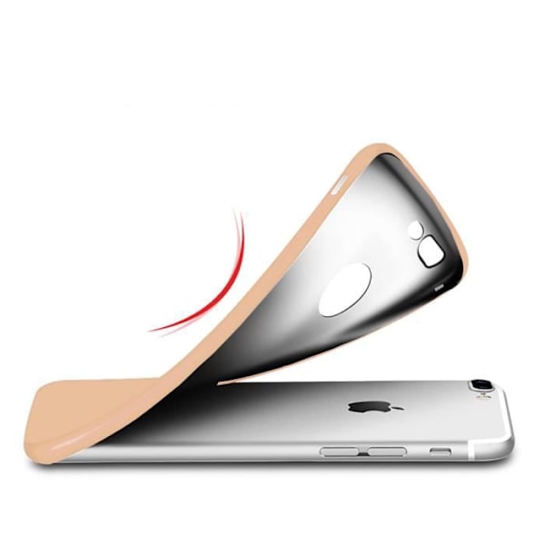 Fodral för iPhone 8 (4,7'), TPU silikonskydd, lyxigt repskydd, anti-shock matt guldfinish gyllene