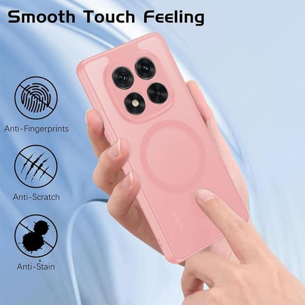 Skyddsfodral + 2 Fuktiga Glas för Xiaomi Redmi Note 15 Pro 5G - med Magnetring - Rosa Ros