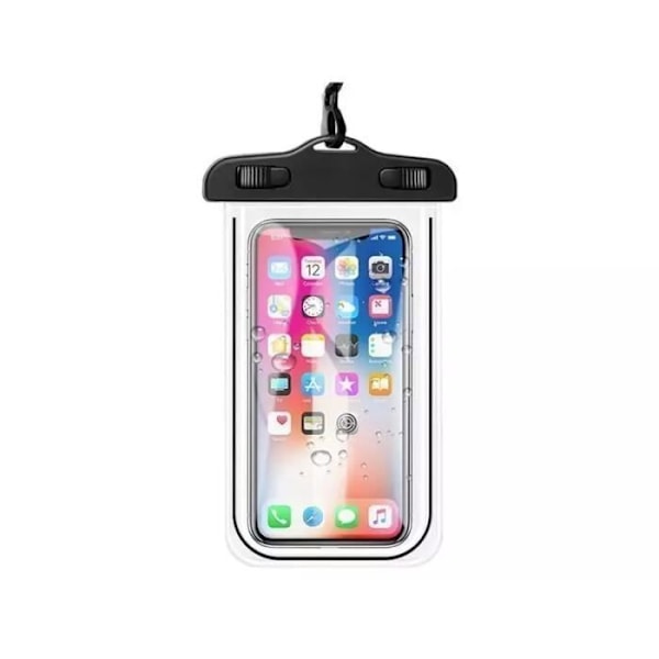 Vandtæt pouch - E.F.CONNECTION - Kompatibel med Redmi 12C 11A 10C 10A 9T 9C 9A 8 8A - Vandafvisende - Fleksibel - Sort Svart