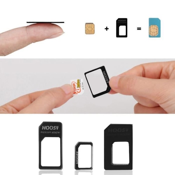 3 i 1 SIM-kortadapter til WIKO View 5 Plus Smartphone Micro-SIM Nano-SIM Universal
