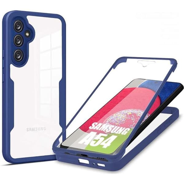Skyddsfodral - E.F.CONNECTION - Samsung Galaxy A54 - Förstärkt kant - Stötsäker - Marinblå marinblå