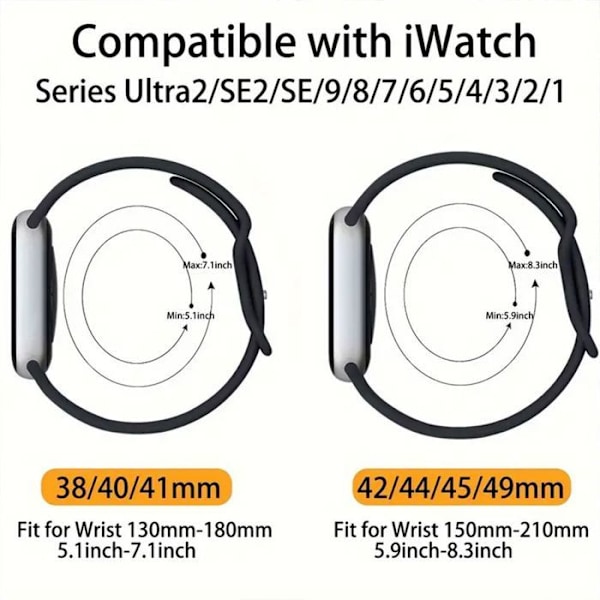 2-pack armband för Apple Watch Series 10 9 8 SE 7 6 5 4 3 2 1 Ultra 1/2, 42mm-44mm-45mm-46mm-49mm silikon med vit/grön fjärilsmönster Vit, Grön