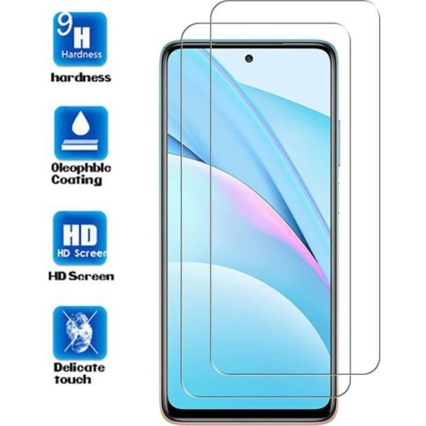 Skärmskydd - Xiaomi - Mi 10T Lite 5G - Härdat glas - Ultra slim - 2 PCS Transparent