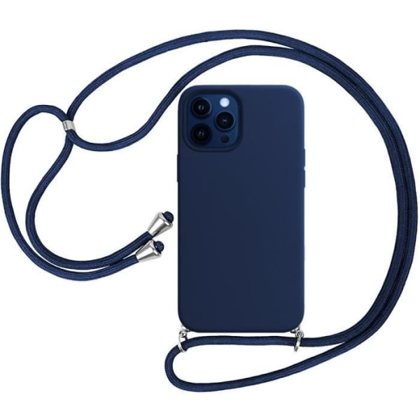 Crossbody-cover til iPhone 12 Pro (6.1") Marineblå Blød TPU Anti-Shock Anti-Scratch Classic marinblå