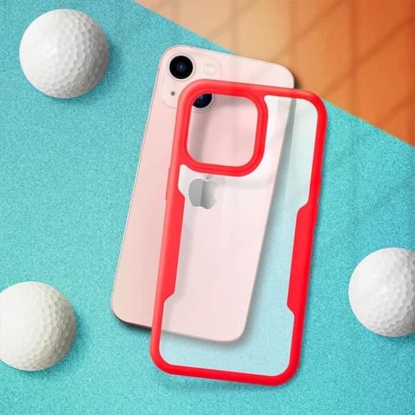 Coque - E.F.CONNECTION - för iPhone 15 - Röd - Heltäckande skydd 360 grader - Hård Röd