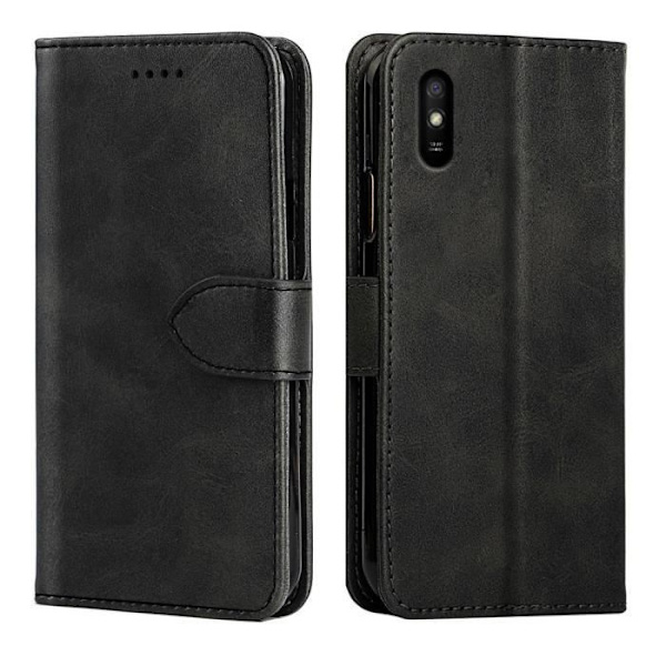 Fodral - Xiaomi - Redmi 9A - PU - Läder - Plånbok Svart Svart