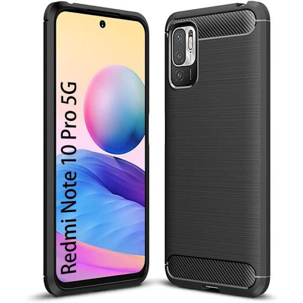 Fodral för Redmi Note 10 Pro 5G (6,67 tum) Svart Anti-Rap Stötsäkert Tjock Flexibel