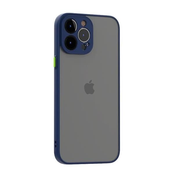 Telefonfodral - E.F.CONNECTION - för iPhone 13 Pro Max - Semi-hård - Marinblå - Härdat glas marinblå