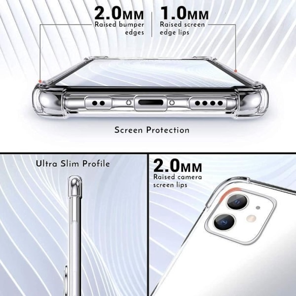 Skyddsskal - E.F.CONNECTION - för Xiaomi Redmi 10C - Transparent - Flexibelt - Silikon Transparent