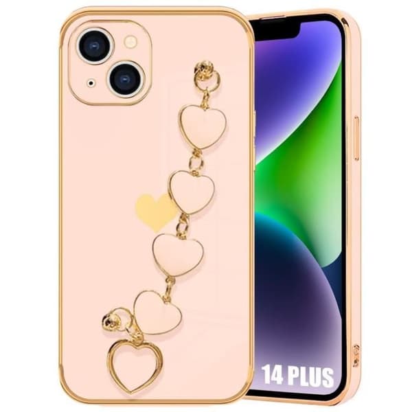 Coque - Silikon - för iPhone 14 Plus - Rosa - Repstålig - Stötsäker - Ultra tunn Rosa