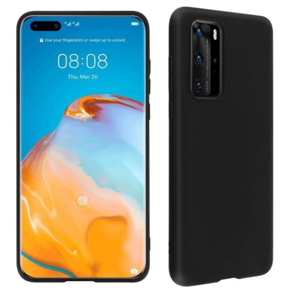 Coque - AVIZAR - Huawei P40 Pro - Blød - Stødabsorberende - Mat Sort Svart