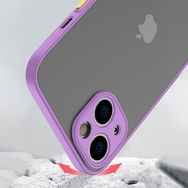 Coque Semi-rigide - E.F.CONNECTION - för iPhone 13 - Lila - Matt - Förstärkta kanter Lila