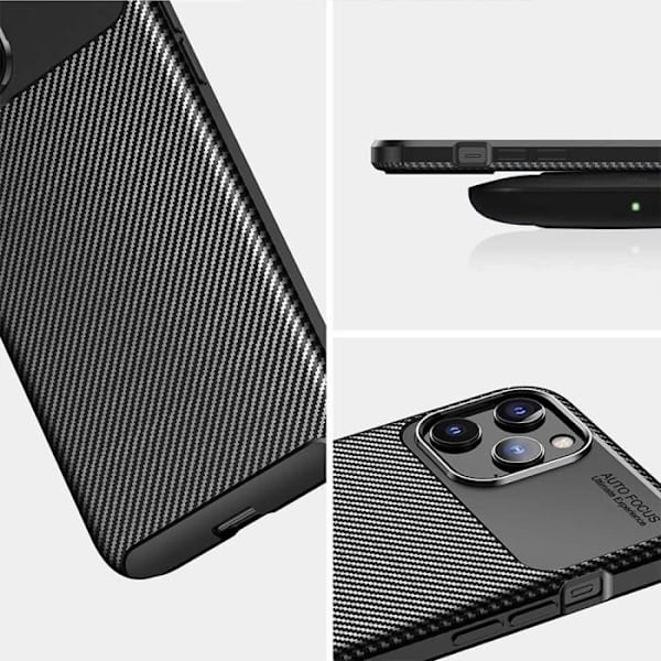 Skyddsbeteckning för iPhone 12 Pro - Silikon - Ultra-Tunn - Stötabsorberande - Svart - Flexibel Svart