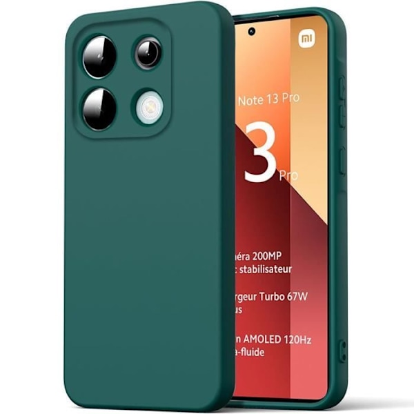 Skyddsskal - Xiaomi - Redmi Note 13 Pro 4G - Mjuk - Matt Effekt - Nattgrön Nattgrönt