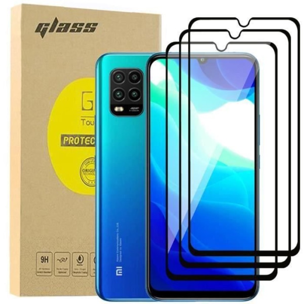 [3-pack] Xiaomi Mi 10 Lite 5G härdat glas, härdat glas skyddsfilm [Ultraresistent 9H hårdhet] för Xiaomi Mi 10 Lite 5G