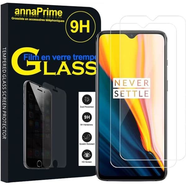 Skärmskydd - VCOMP - OnePlus 7 - Härdat Glas - 2-pack - Rep-resistant TRANSPARENT