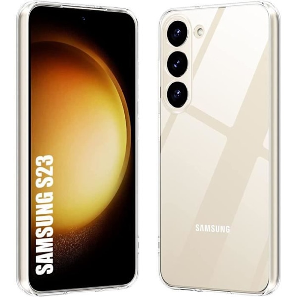 Transparent silikonfodral till Samsung Galaxy S23 - E.F.CONNECTION - Stötsäkert skydd - Mjukt - Silikon Transparent