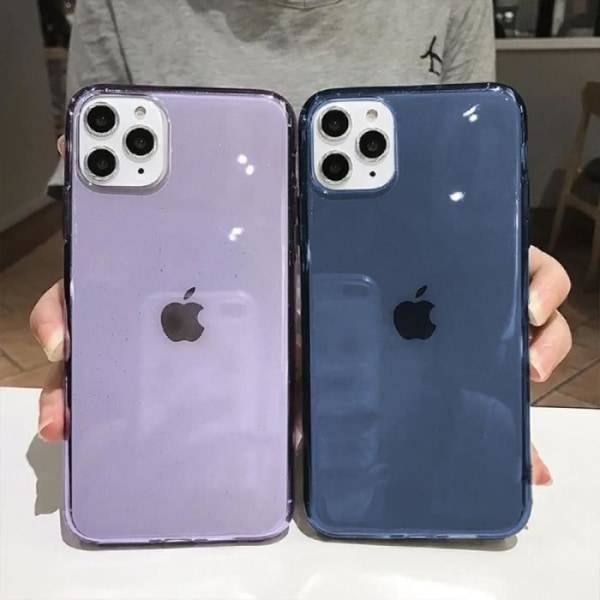 Silikone cover til iPhone 13 mini marineblå og 2 hærdet glas skærmbeskytter E.F.Connection marinblå