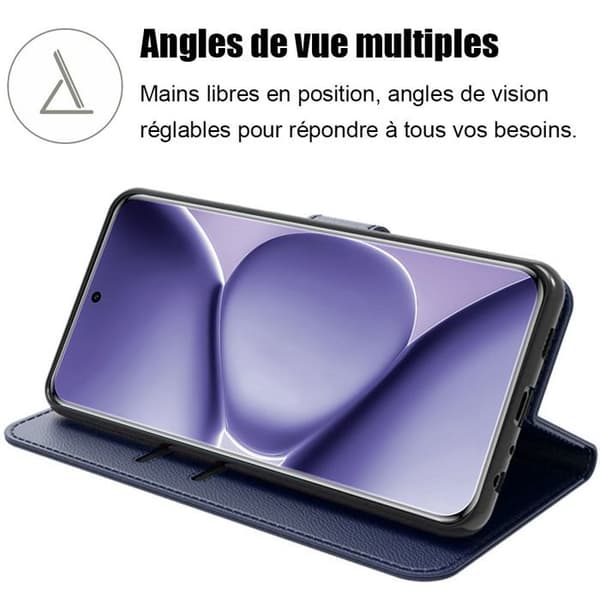 Skyddsfodral för Xiaomi Redmi Note 15 Pro Plus 5G - Ripskydd, Stötsäker, PU-Läder - Mörkblå marinblå