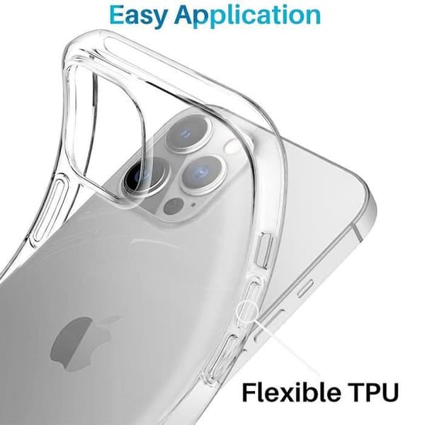 Skal - E.F.CONNECTION - för iPhone 14 Pro - Flexibel - Stötabsorberande - Lätt Transparent