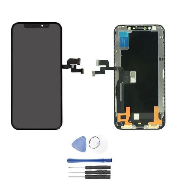 LCD-skærm - M-Best - iPhone XS - Touch - Sort - Erstatning