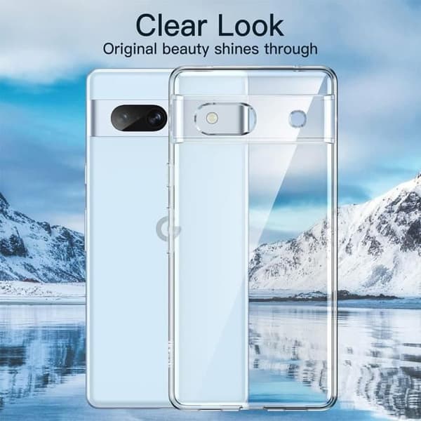 Fodral och 2 härdade glasögon för Google Pixel 7a - Förstärkt skydd Stötsäker silikon