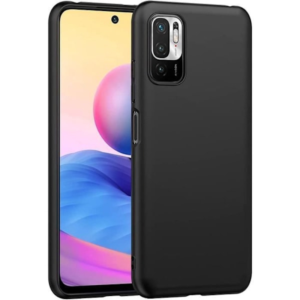 Beskyttelsesetui til Redmi Note 10 5G - E.F.CONNECTION - Blød silikone - Sort Svart