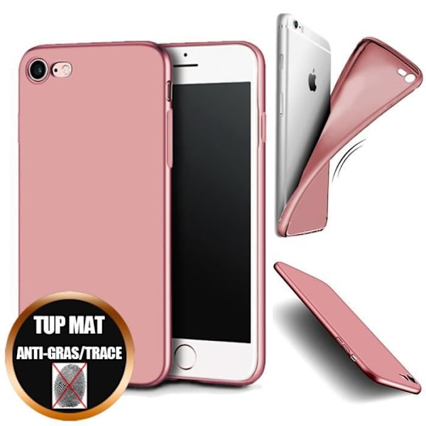 iPhone 8 Silikonfodral Anti Shock Gel Ultra Thin Matt Pink