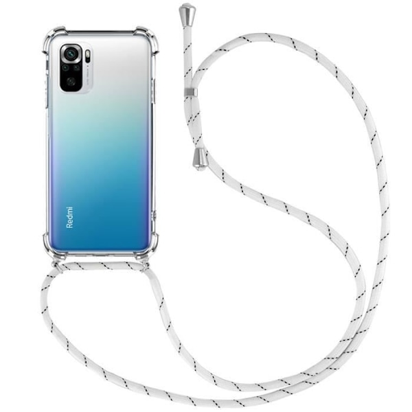Skyddsfodral för Redmi Note 10S - E.F.CONNECTION - Mjuk - Transparent-Vit Transparent-Vit